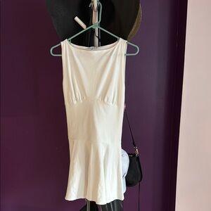 Reformation White Halter Sheath Mini Dress